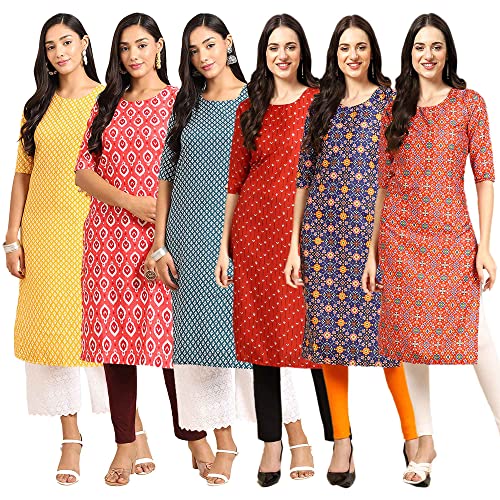 Image of Pinkmint Women's Crepe Digital Printed Straight Kurta