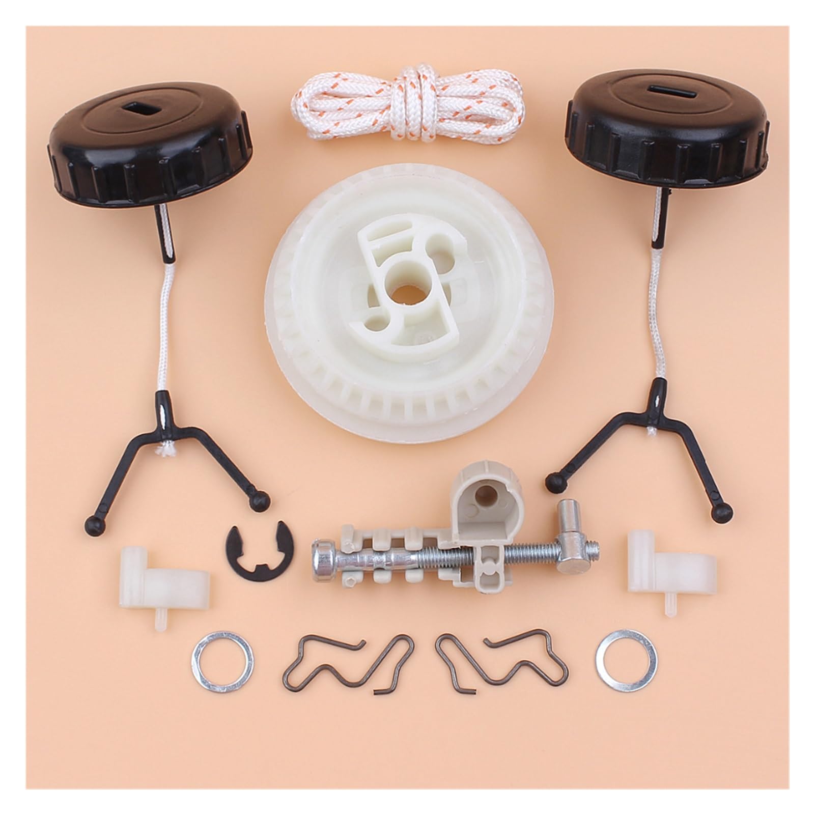 1 set tappo olio combustibile tendicatena puleggia avviamento kit cane nottolino adatto for Stihl MS180 MS170 018 017 MS 180 170 pezzi di ricambio for motosega a benzina