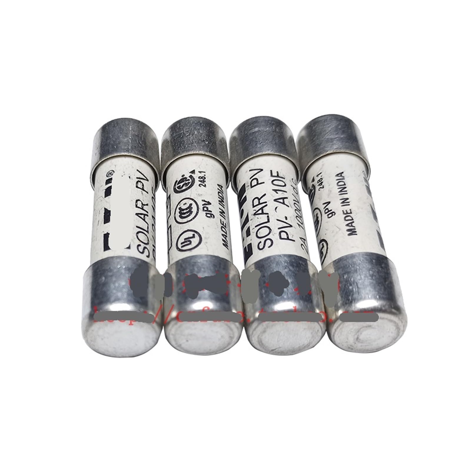 4× Fusibile fotovoltaico PV-4A-5A-6A10F | Tensione: 1000Vdc; Dimensioni: 10×38mm; Caratteristiche: Uso fotovoltaico(PV-4A10F)
