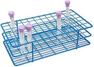 Heathrow Scientific HS120089 72-Well Wire Rack for 13 mm Tubes, Blue