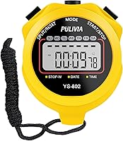 PULIVIA Digital Stopwatch Timer Lap Split with Large Display, Clock Alarm - for Coaches Kids Sports Running Swimming Training