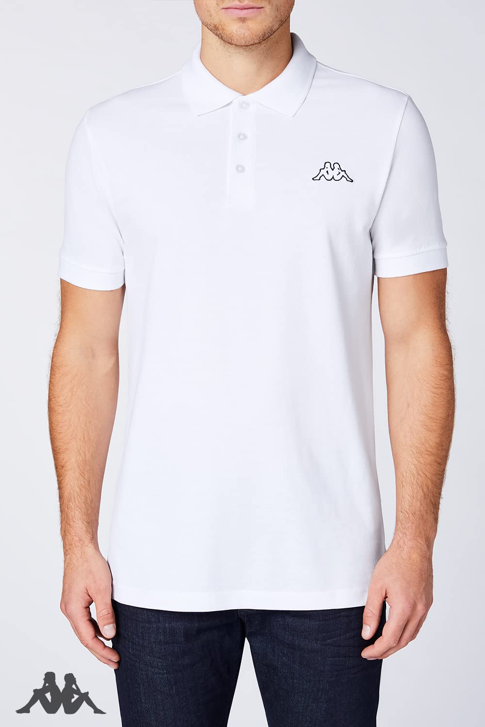 Kappa Męska koszulka polo Venist w opakowaniu 2 szt. w rozmiarze M - 5XL | koszulka polo z nadrukiem logo | Basic koszulka polo dla mężczyzn | koszulka polo z krótkim rękawem do uprawiania sportu, na