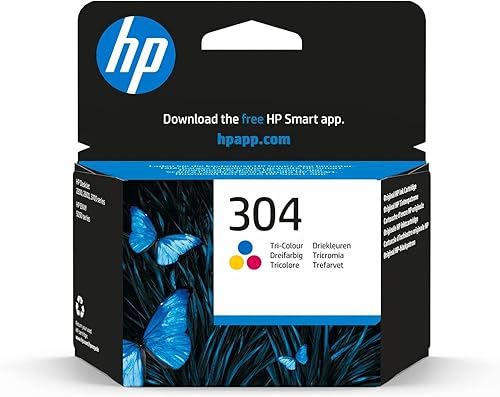 HP 304 Tri-Color Original Ink Cartridge (N9K05AE) - Works with: HP DeskJet 2622, 2634, 2630, 3764, 3760, 2633, 2632, 3750, 3762, HP ENVY 5032, 5030, 5020