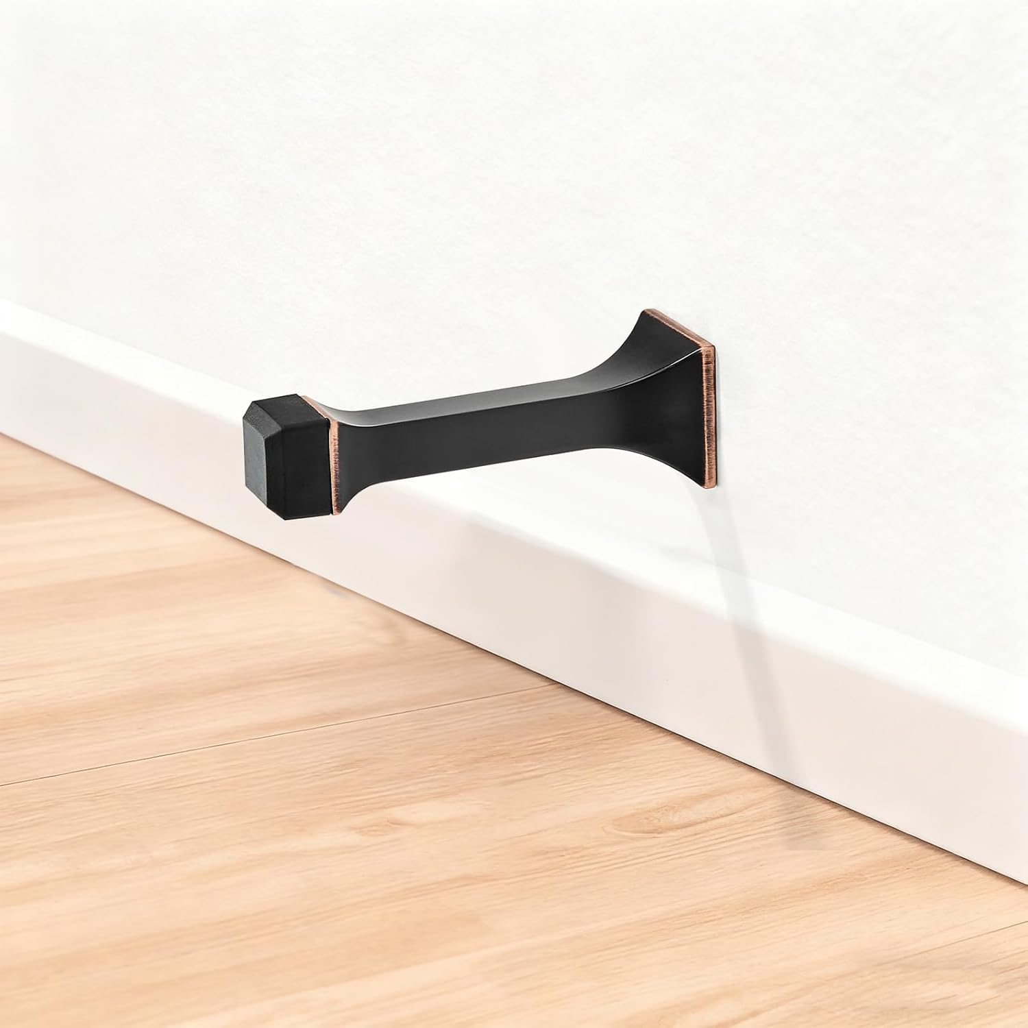 Khtumeware 10 Pack Oil Rubbed Bronze Heavy Duty Solid Rigid Door Stop-3",with Soft Rubber Tip, Zinc Door Stopper Protect Wall & Door,Venetian Bronze