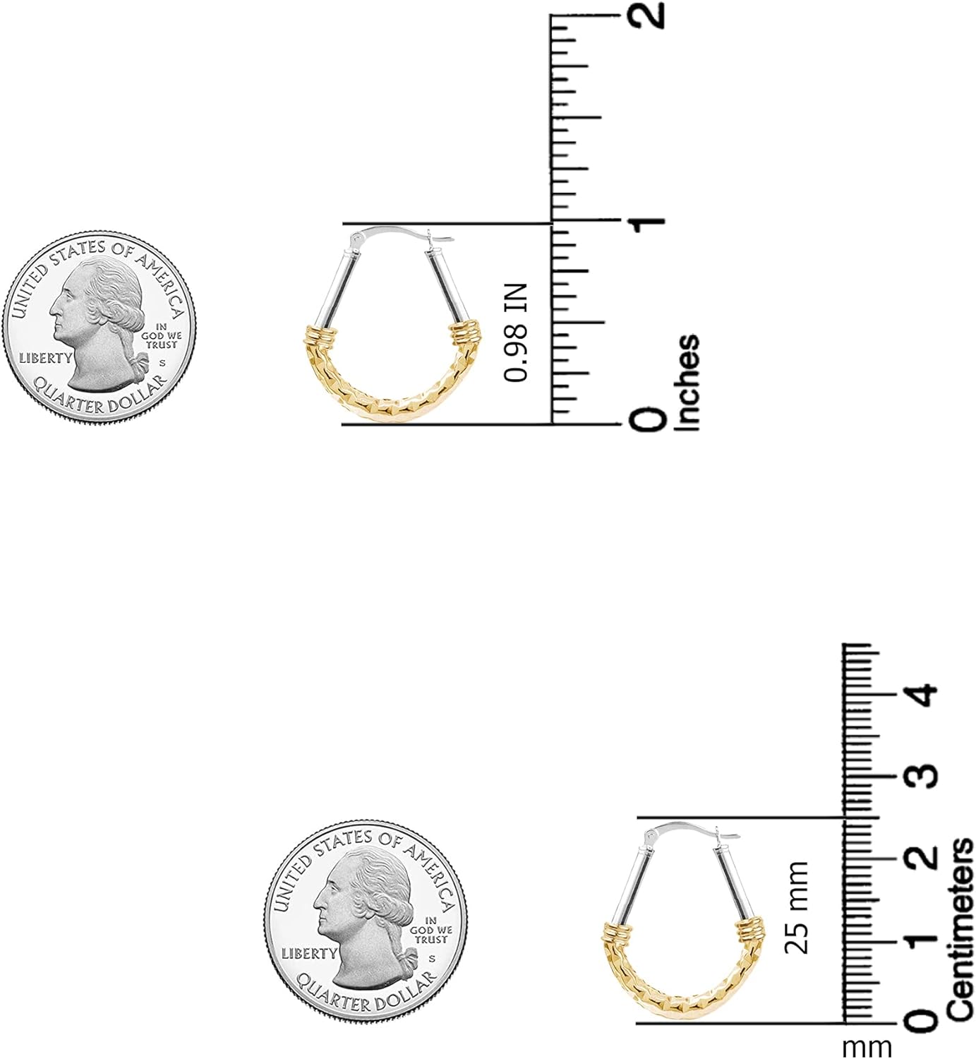 LeCalla 925 Sterling Silver Hoop Earrings for Women | Italian Design Classic Diamond-Cut Textured Hoops Earring | Women's Oval Drop Shape Silver Earring Jewelry - Image 4