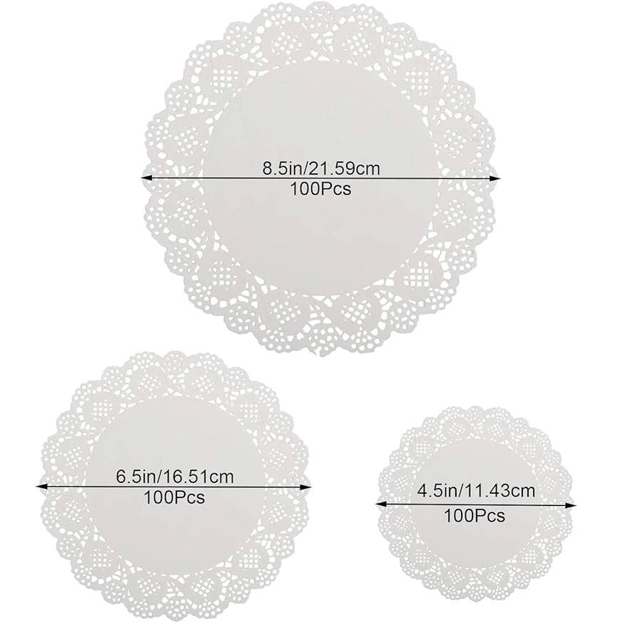 100 St Vita Spetspapper, 16,5 Cm Runda Spetsdekorationer, Engu00e5ngs Fettsu00e4kra Dockor Fu00f6r Bru00f6llop, Fu00f6delsedag, Kakor, Desserter, Servis Matdekoration 100 St Vita Spetspapper, 16,5 Cm Runda Spetsdekorationer, Engu00e5ngs Fettsu00e4kra Dockor Fu00f6r Bru00f6llop, Fu00f6delsedag, Kakor, Desserter, Servis Matdekoration