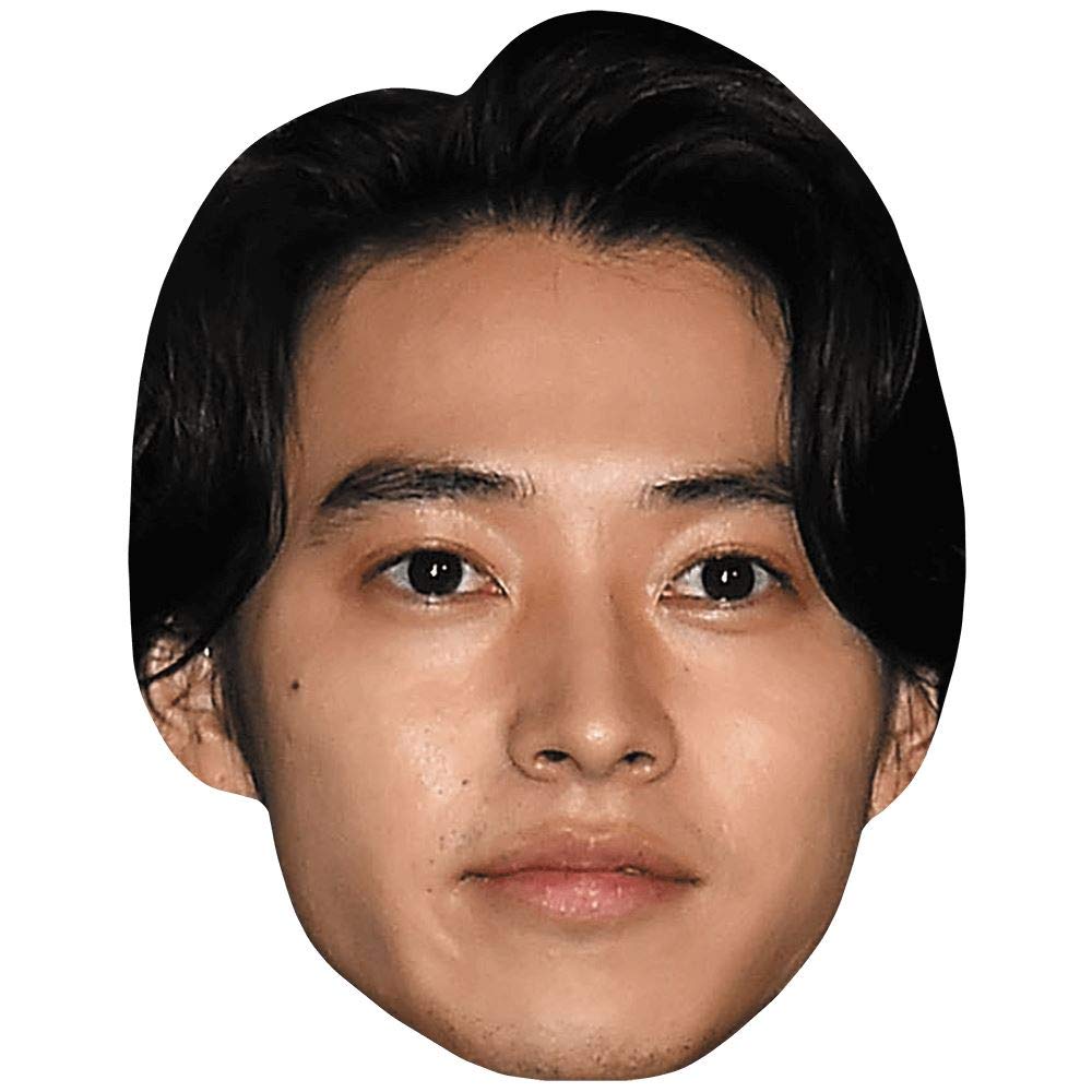 Kento Yamazaki (Black Hair) Celebrity Mask, Flat Card Face, Fancy Dress Mask