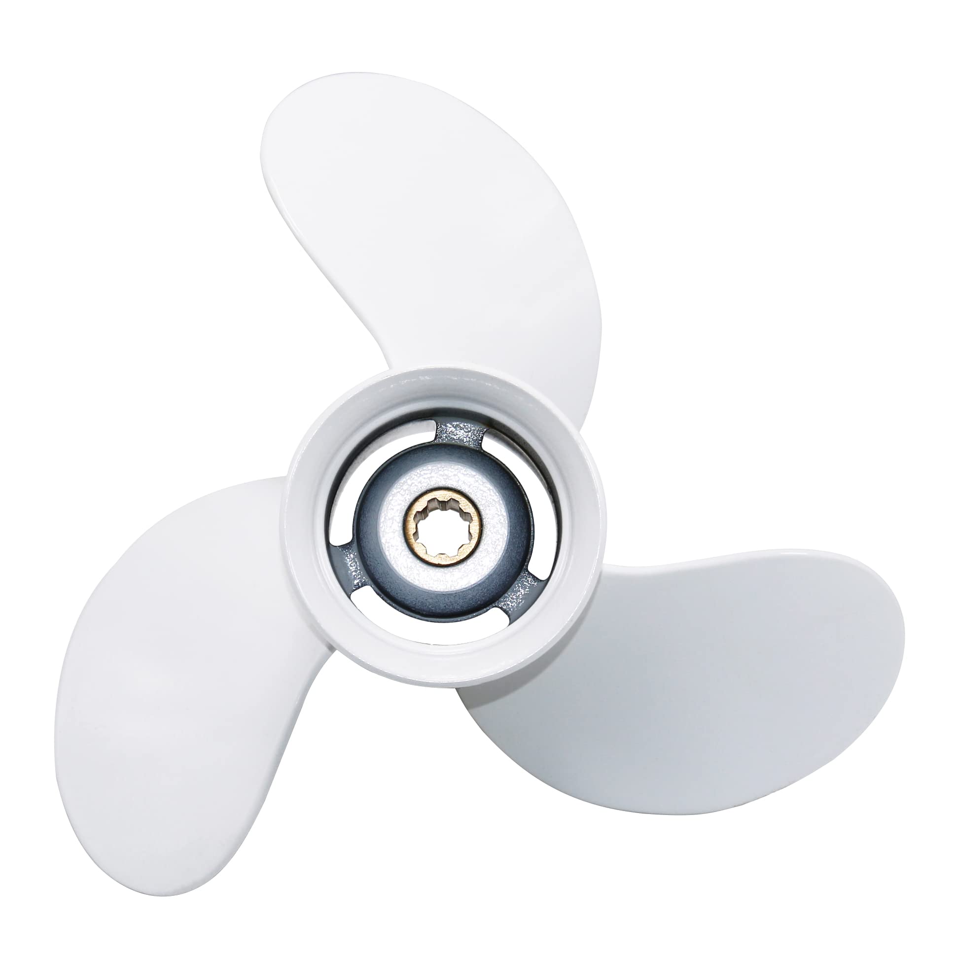 CAPTAIN Propeller 9 1/4x12 Fit Yamaha Outboard Engine 9.9hp 15hp 20hp T8 T9.9 F9.9 F15 F15C F20, OEM 683-45941-00-EL, 8 Tooth Spline Boat Prop