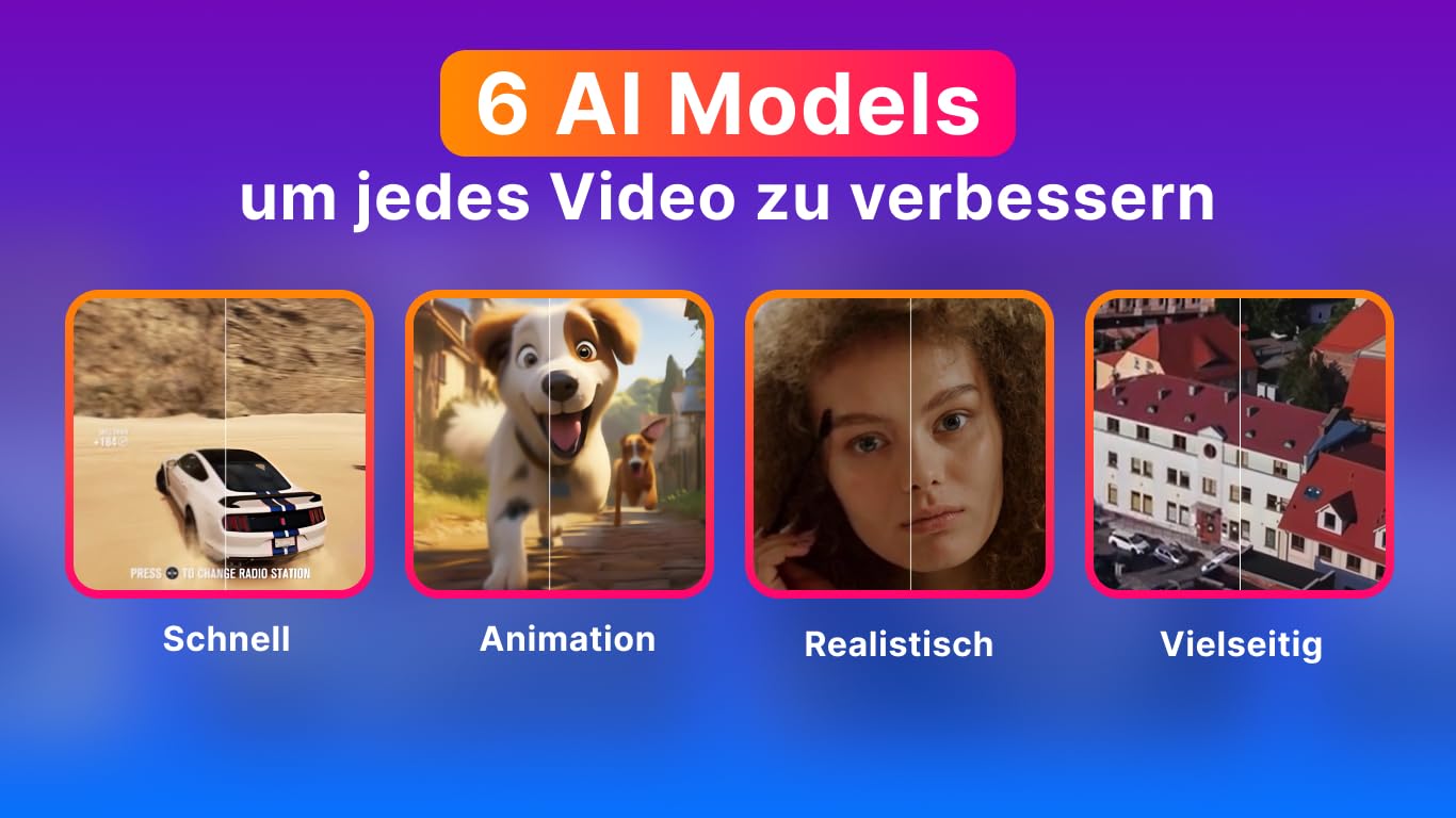 Nero AI Video Upscaler Pro Unlimited | Videoqualität verbessern | KI Video Enhancer | Super Resolution 4K | Rauschunterdrückung & Anti-Blur | neue KI-Modelle | Frame-Interpolation | 1 PC | Win 11/10