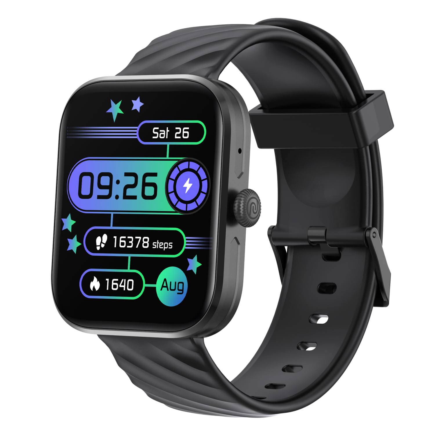 Noise Newly Launched ColorFit Spark with Massive 2" HD Display, Bluetooth Calling, 150+ Watch Faces, 100+ Sports Modes, 7 Days Battery Life Smart Watch for Men and Women - (Jet Black)