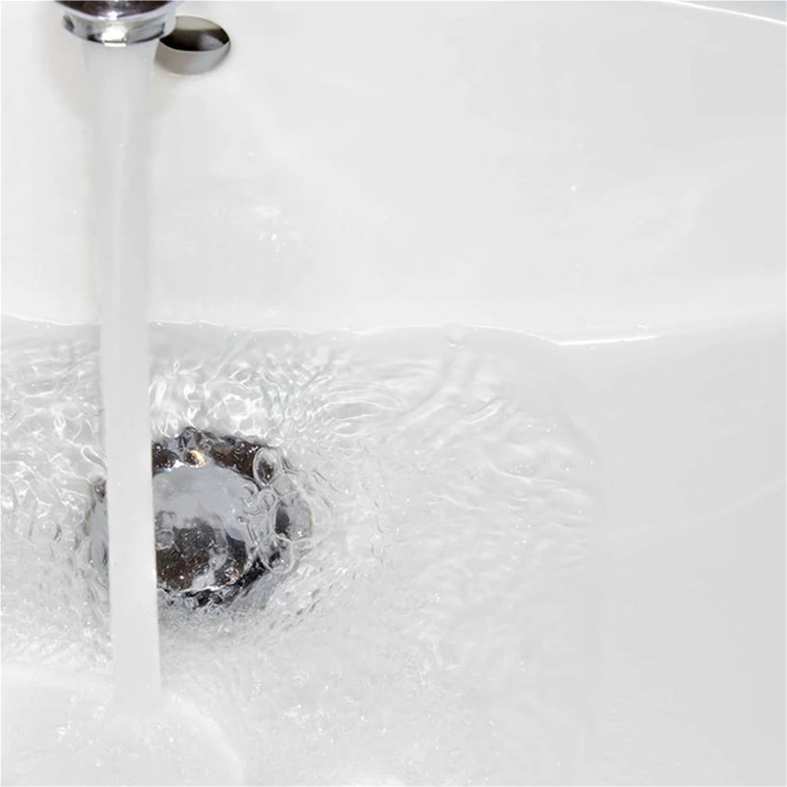 Tapón para Lavabo, Tapón Universal for Lavabo de baño, Grifo 36mm, desagüe emergente, botón pulsador Cromado, Paquete 2