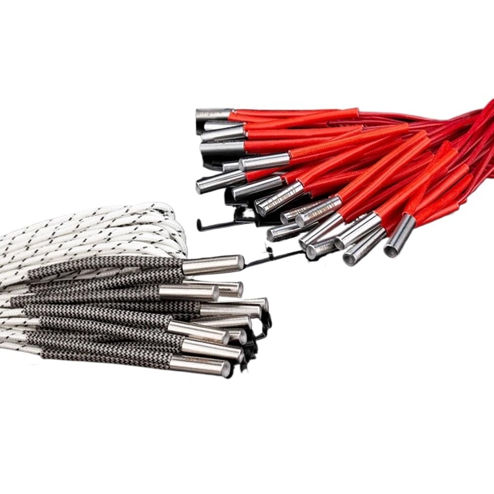Drukarka 3D 6 * 20MM 12V/24V 40W wkład grzewczy z kablem 100CM do drukarki 3D do PT100 HOTEND Volcano MK8 MK9(80W 24V,3PCS)