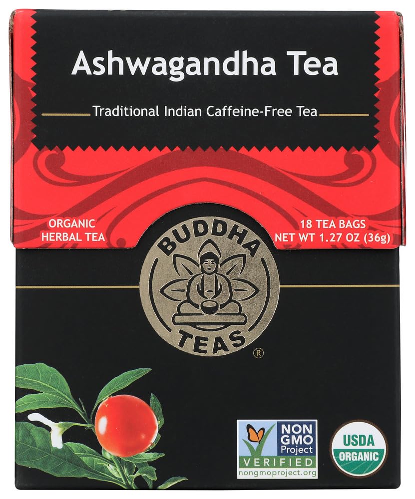 Ashwagandha Root Tea - Organic Herbs - 18 Bleach Free Tea Bags (Pack of 2)