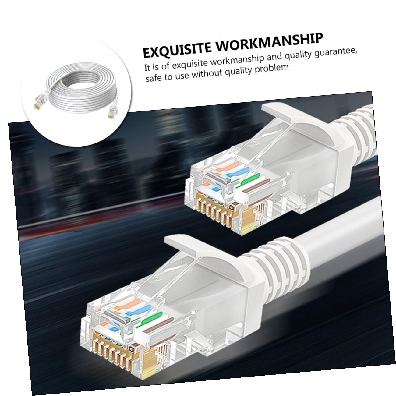 Cavo di Rete Cat5e Gigabit Bianco per Router e Computer