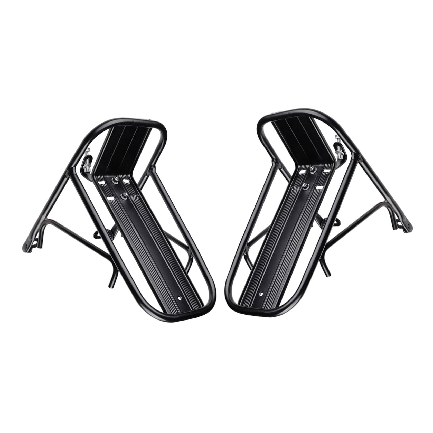 BESTonZON 2 Pezzi Portabiciclette per Carichi Pesanti Portabiciclette Anteriore Porta Mercantile per Biciclette Porta Cargo in Bicicletta Portapacchi Anteriore Black