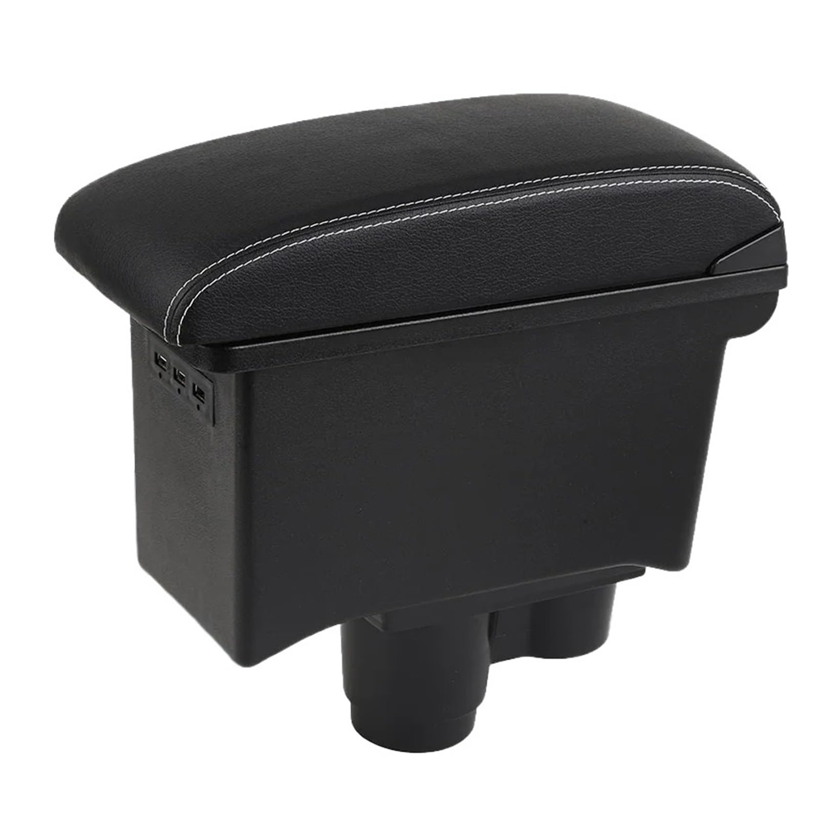Umdjju B3 White Line Corium For Duster For Dacia 2019-2024 Armrest Car Box Storage Decoration Accessories Car Centre Console Armrest Box(B3 White Line Corium)