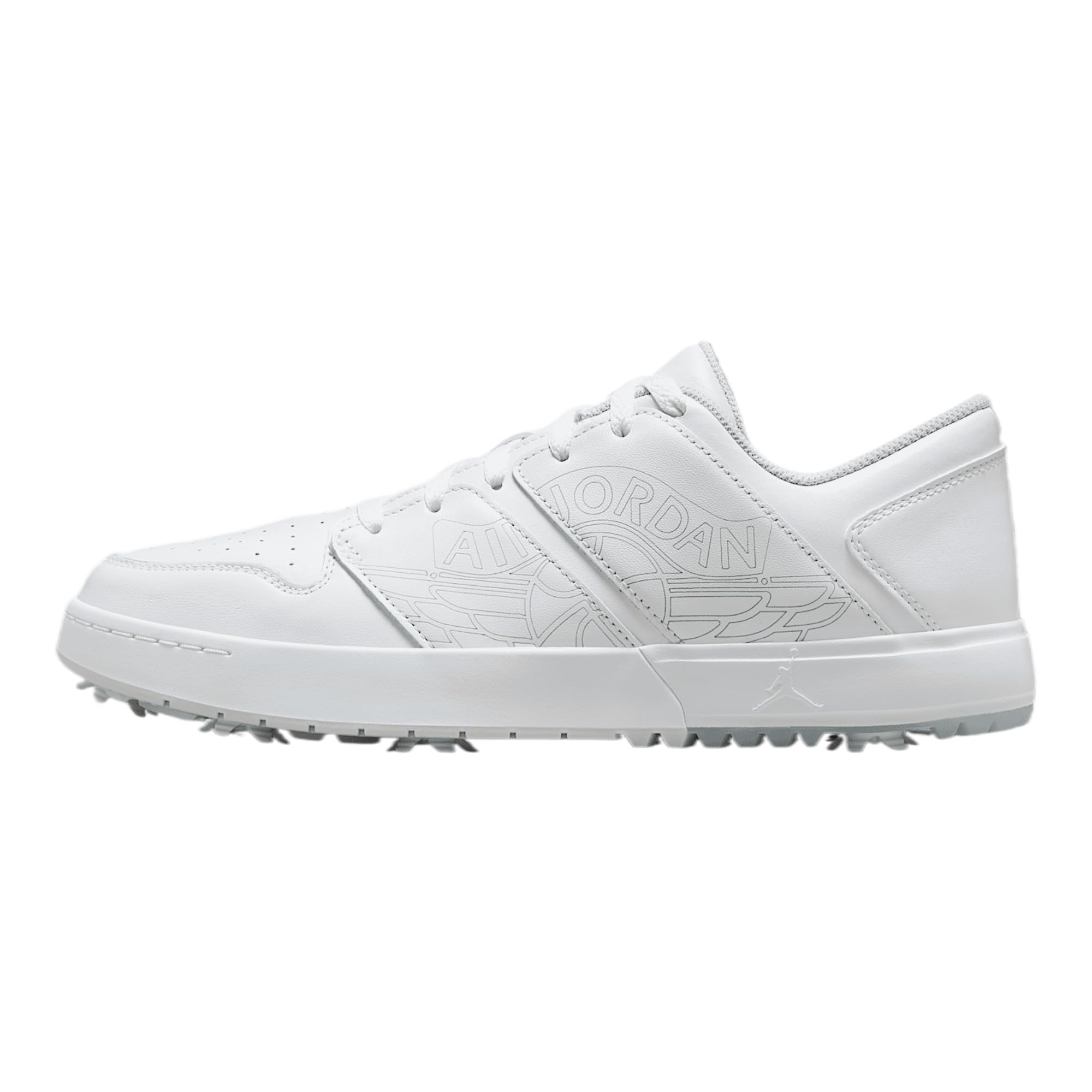 Jordan NU Retro 1 G Golf Shoes (FZ4153-100, White/Blue Tint/Pure Platinum) Size 12