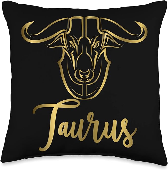 Taurus Zodiac Sign Taurus Birthday Taurus Astrology Throw Pillow