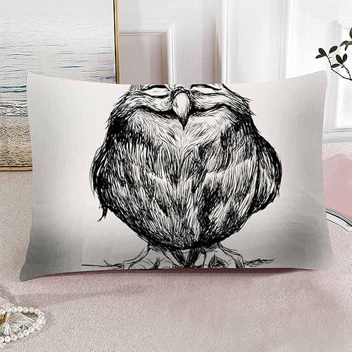 Miniatura 4 de Fundas de almohada con diseño de búho, funda de almohada para decoración del hogar, 12 x 20 pulgadas