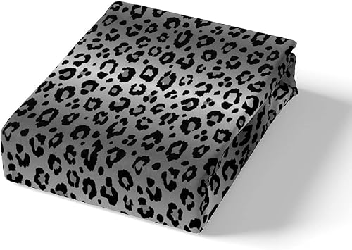 Miniatura 5 de Juego de ropa de cama con estampado de leopardo, funda de edredón con estampado de guepardo africano para niños, niñas, adolescentes, funda de