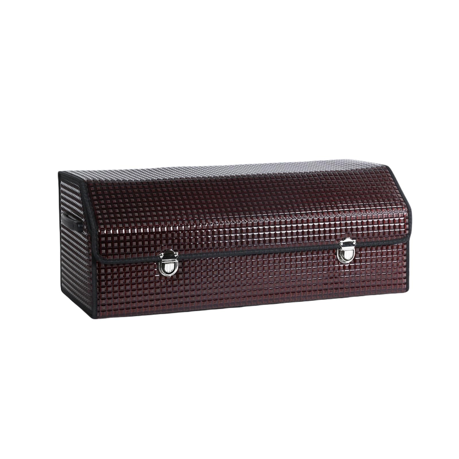 Dfrywdgsey Brown Trunk Organizer For Suv | Car Leather Storage Box | Extra Large(Brown)