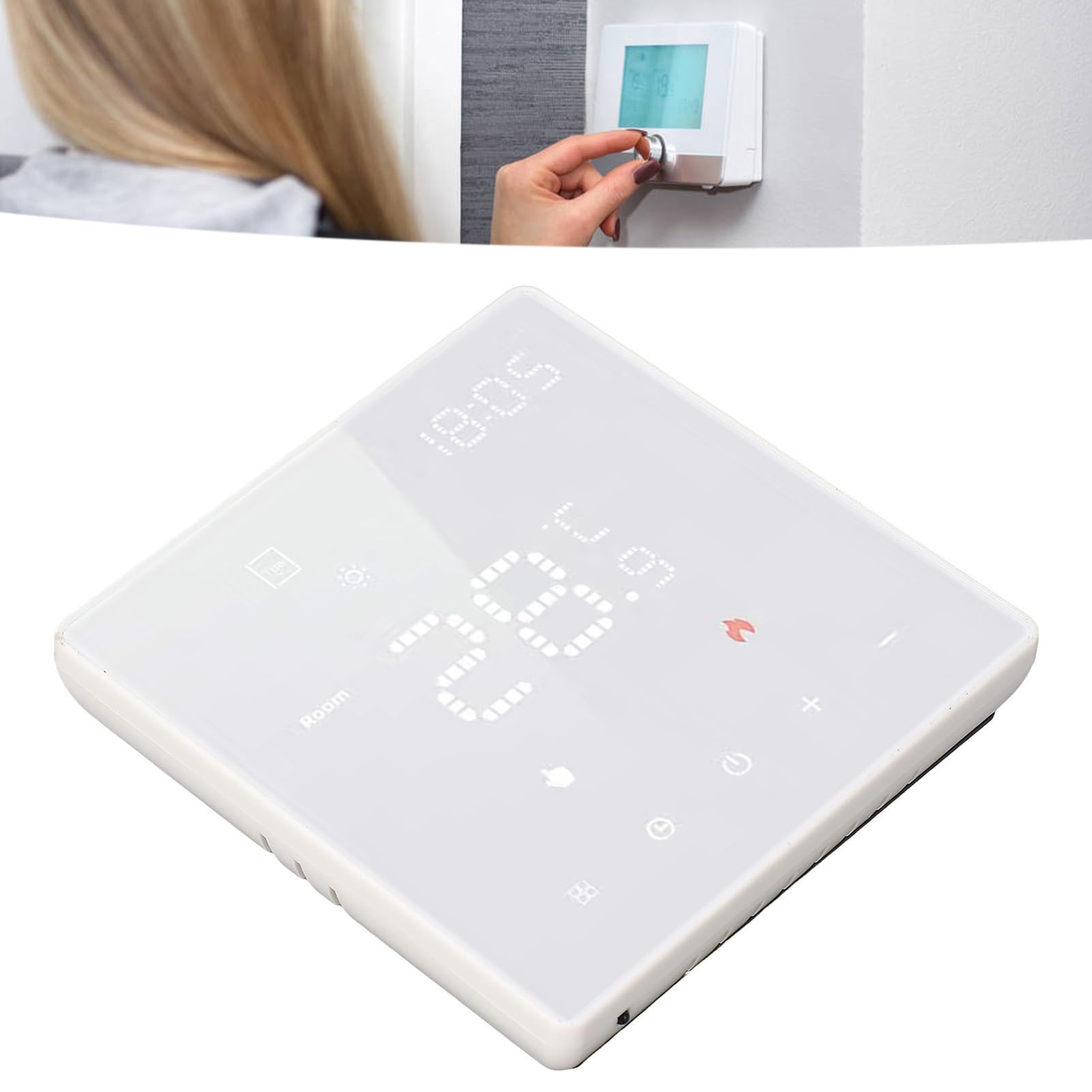 YWBL-WH Termostato Inteligente Control de Aplicación Termostato WiFi Termostato Programable para el Hogar (Horno para Colgar en la Pared con calefacción por)