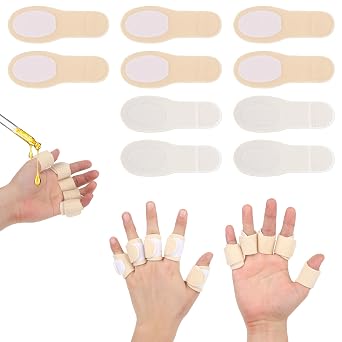 10Pcs Castor Oil Pack Wrap for Fingers, Castor Oil Compress Wrap Reusable, Castor Oil Pack Wrap for Finger Arthritis for Finger Tingling Finger Cracking Oil Not Included