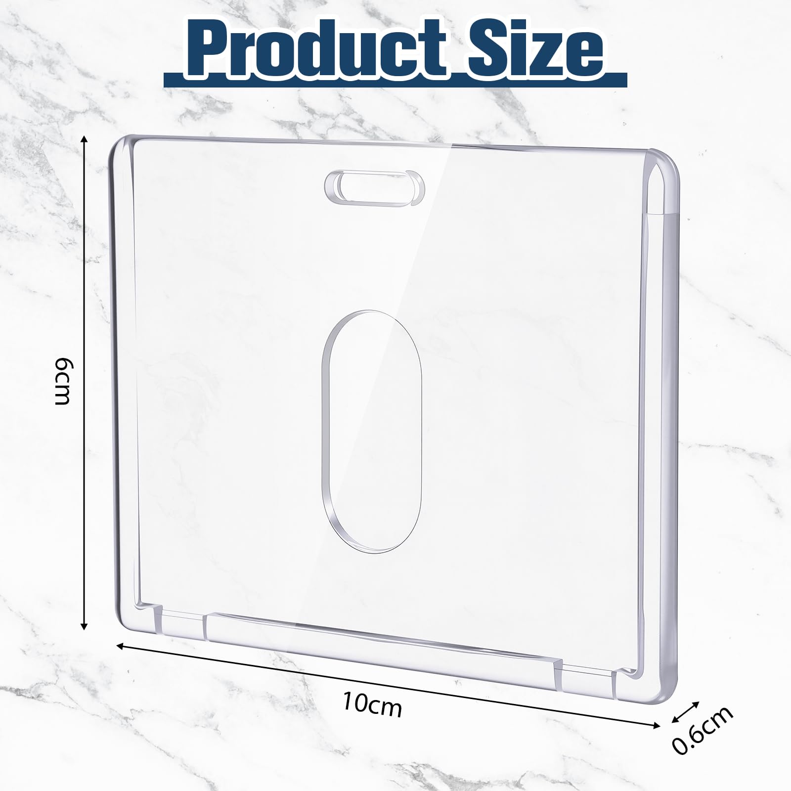 Geyoga Ausweishalter, Acryl, transparent, Kunststoff, robust, horizontal, 5,8 x 9,9 cm, transparente Kartenschutzhülle für Büro, Krankenhaus, Mitarbeiter, Namensschilder, 60 Stück