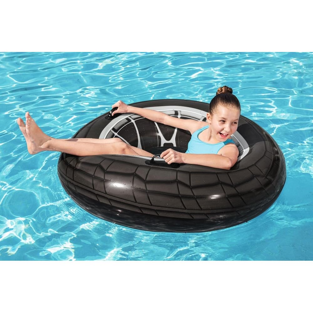 Trade Shop - Ciambella Gonfiabile con Maniglie Forma di Ruota Grande 119 Cm Gonfiabili -