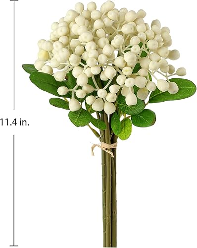 Miniatura 9 de DILATATA Tallos de bayas artificiales de bayas artificiales de bayas de acebo de 12 pulgadas para festivales, manualidades de vacaciones y