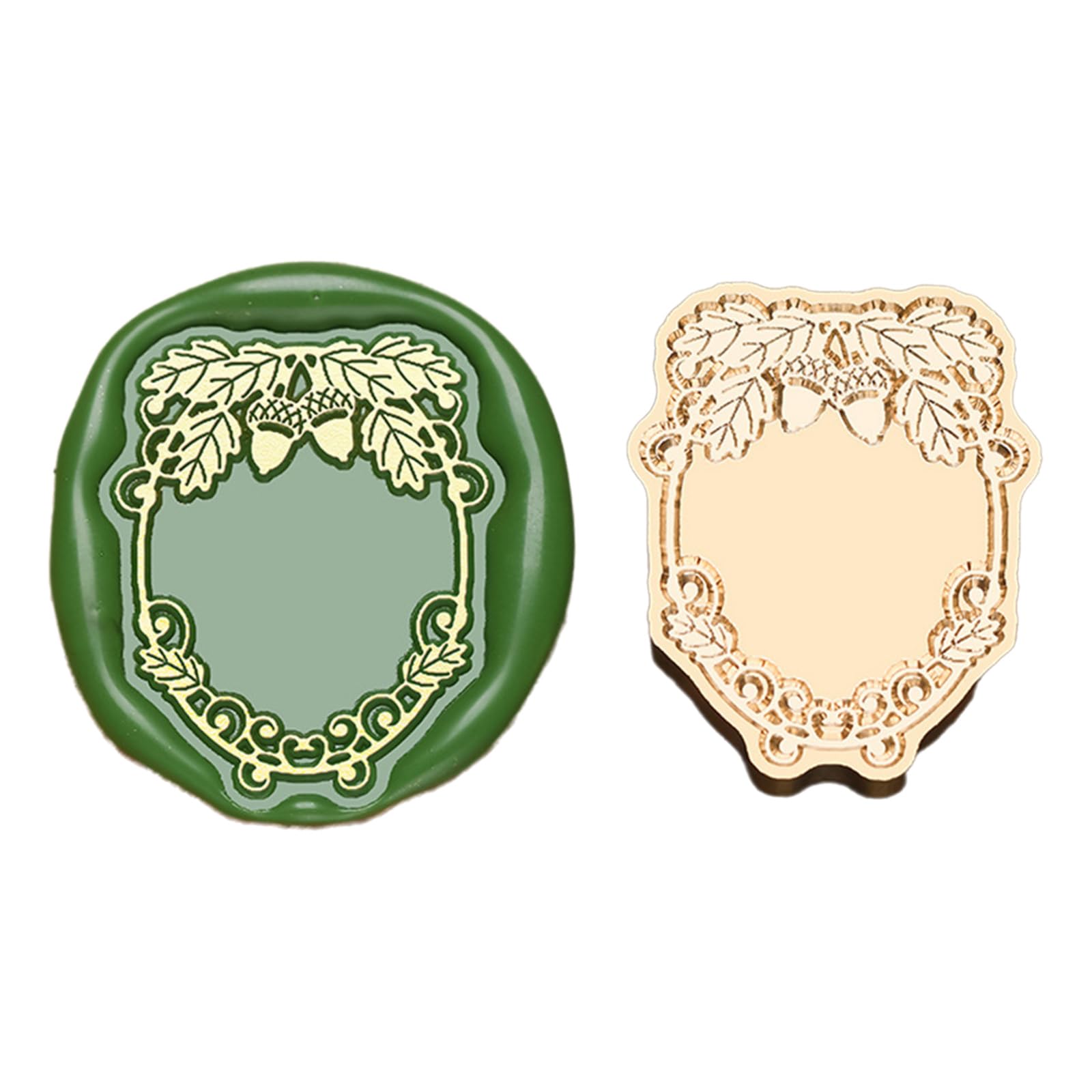 Ywluuoo Acorn Garland Sealing Stamp With Christmas Pattern For Scrapbooking, Sealing Stamp Head Replacement For Invitations Envelope Cookie