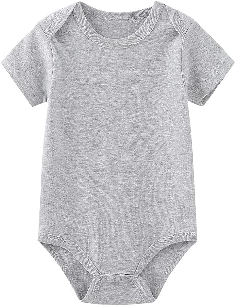 Chamie Baby Bodysuit Cotton Short Sleeve Vests for Newborn 5-Pack One-Piece Suit for Boy and Girl 0-12 Months⊠- 3