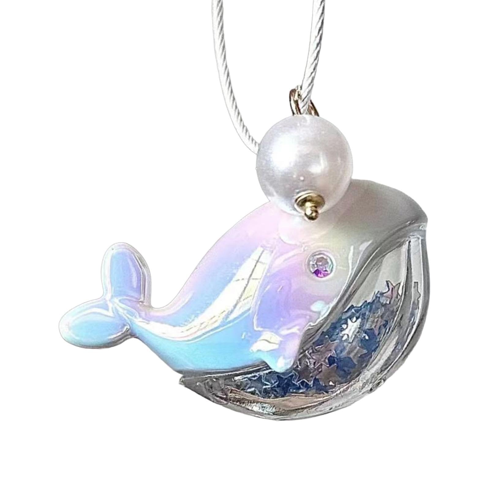 DYNWAVE Compact Whale Keychain, Animal Doll Keychain, Portable Funny Keyring Adorable Bag Pendant for Car/Key/Bag, School Carnival Rewards Birthday