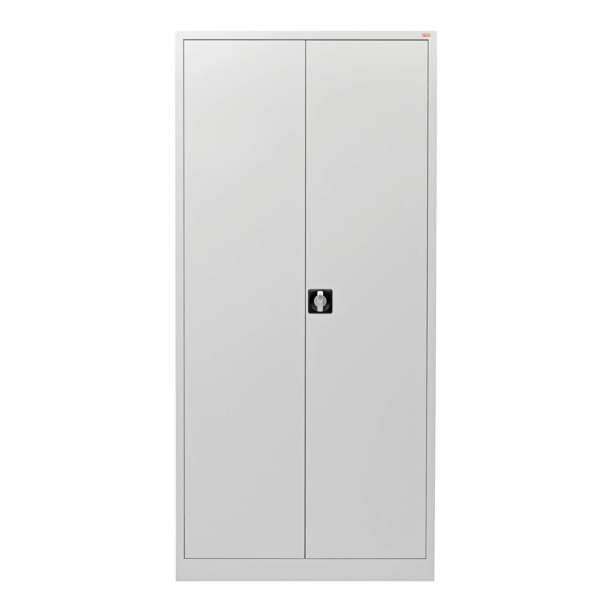 STIER Armoire Universelle avec 4 étagères 1950x920x420mm Gris Clair soudées