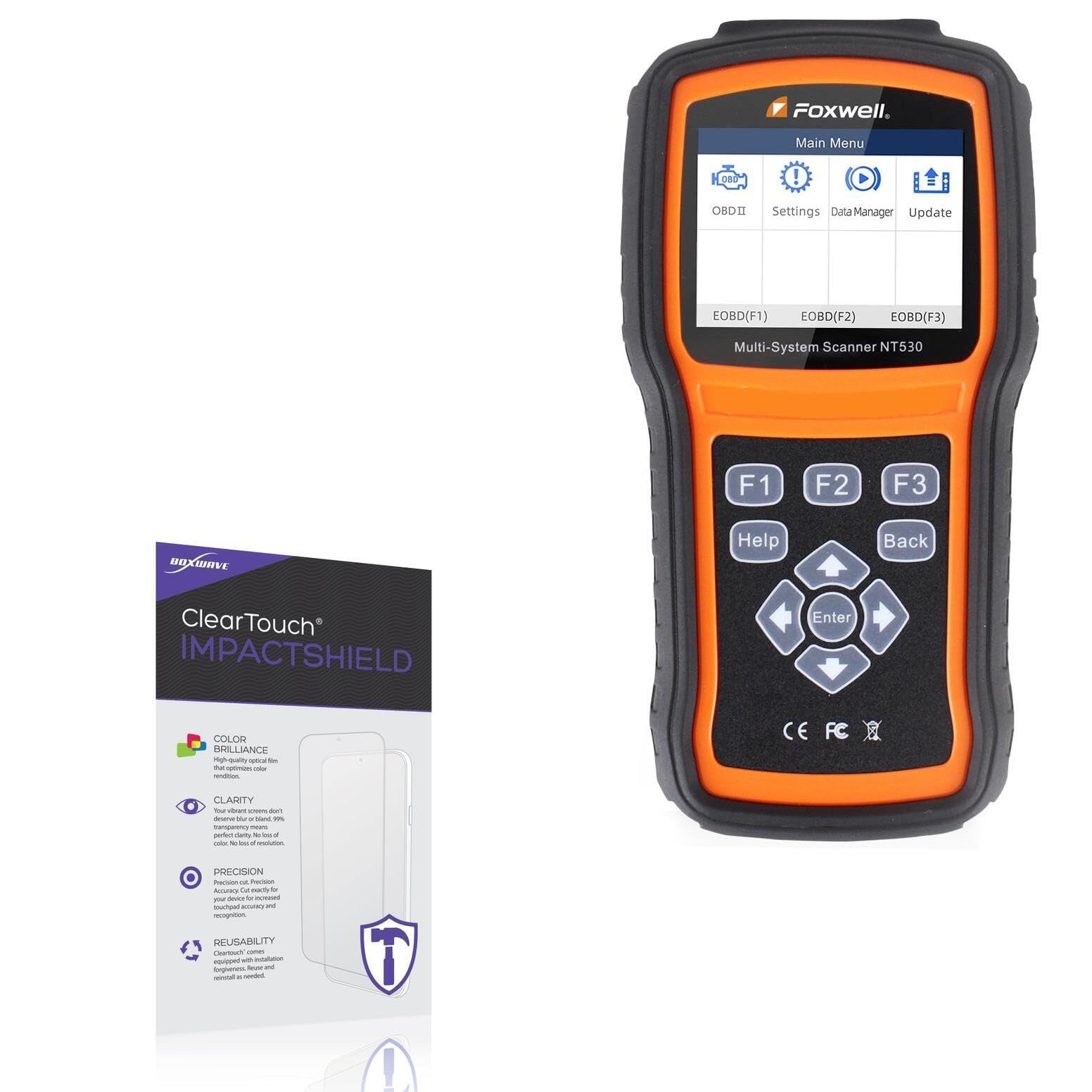 BoxWave Screen Protector Compatible with Foxwell NT530Lite - ClearTouch ImpactShield (2-Pack), Impenetrable Screen Protector Flexible Film