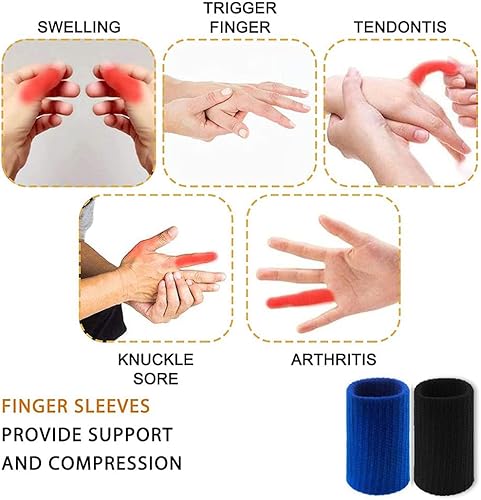 Miniatura 6 de 20 fundas protectoras para dedos, fundas deportivas para dedos, soporte para pulgar y dedos, fundas elásticas para el pulgar para aliviar el dolor,