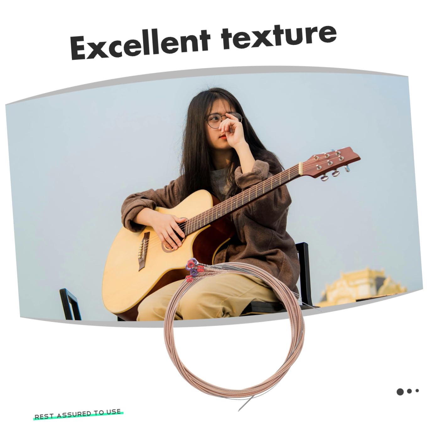 ibasenice 30piezas Cuerdas De Guitarra Acústica De Cuerdas De Repuesto Para Guitarra Folk Sonido Brillante y Resistencia Mejorada Fácil Instalación y Larga Duración
