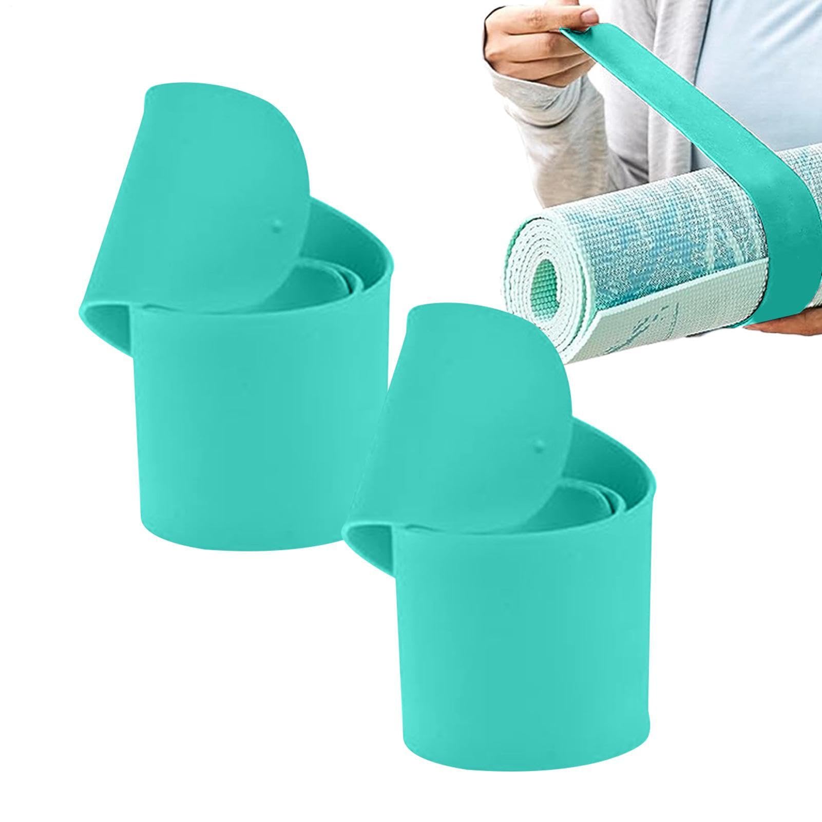 Soporte para esterilla de yoga, 1 par de bandas elásticas con cierre a presión robustas | Banda a presión para esterilla de yoga | para gimnasio, casa, fitness al aire libre, viajes, entrenamiento y
