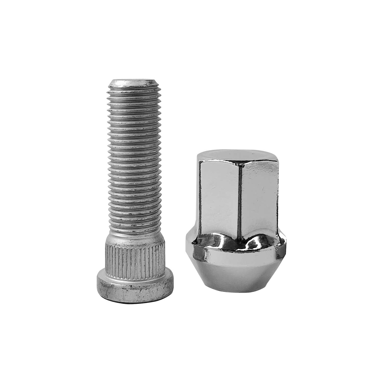 Juego de tuercas cromadas M14x1.5 para rueda compatible con Land Rover Range Rover Evoque/Velar LR2 Discovery Sport Jaguar F-Pace E-Pace I-Pace LR001381 (4 piezas)