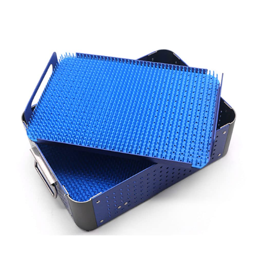 Scatola di sterilizzazione per strumenti chirurgici, in acciaio inox, ad alta temperatura e pressione, 37 x 22 x 10 cm, scatola professionale per la disinfezione degli strumenti