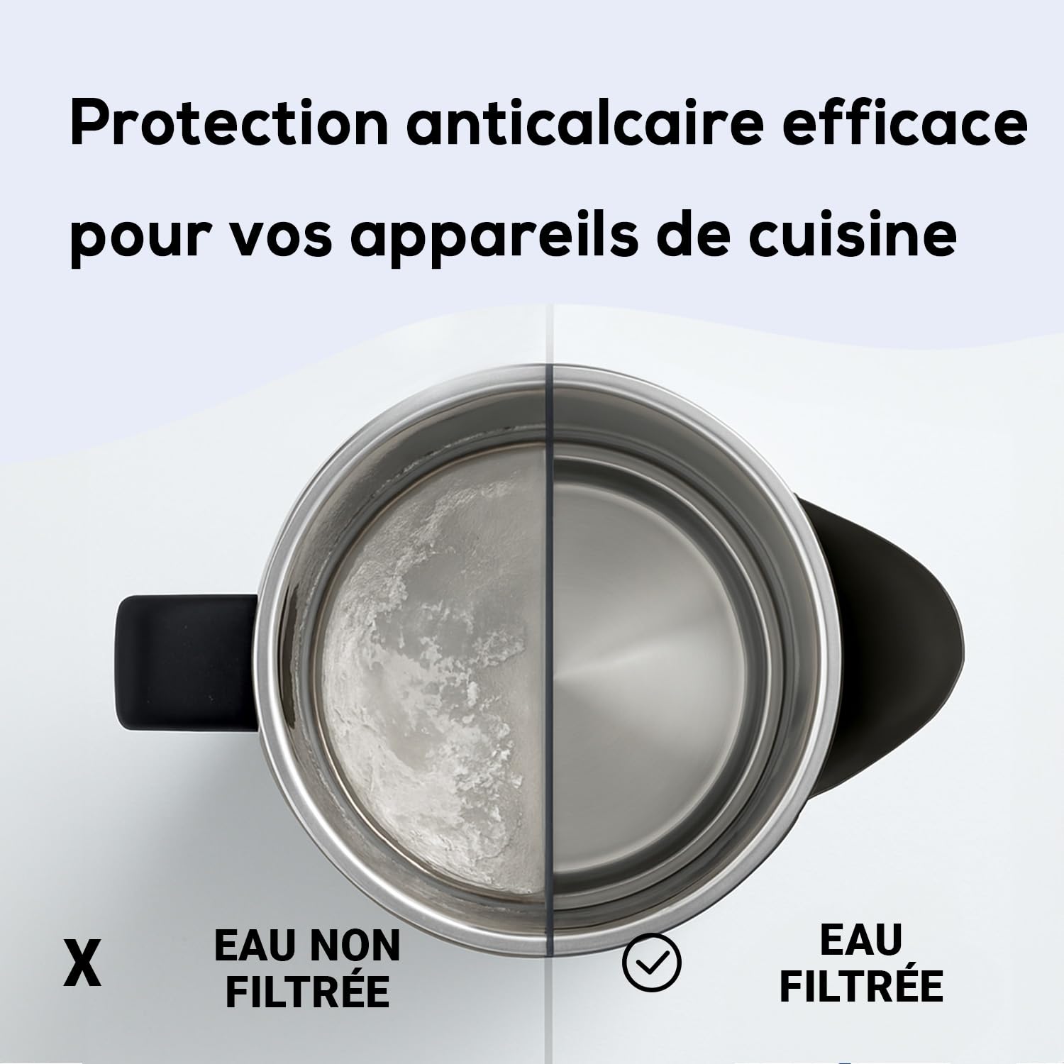 PearlCo - Carafe avec filtre à eau en verre - anthracite - 6 cartouches Universal classic incluse (compatible avec Brita Classic)