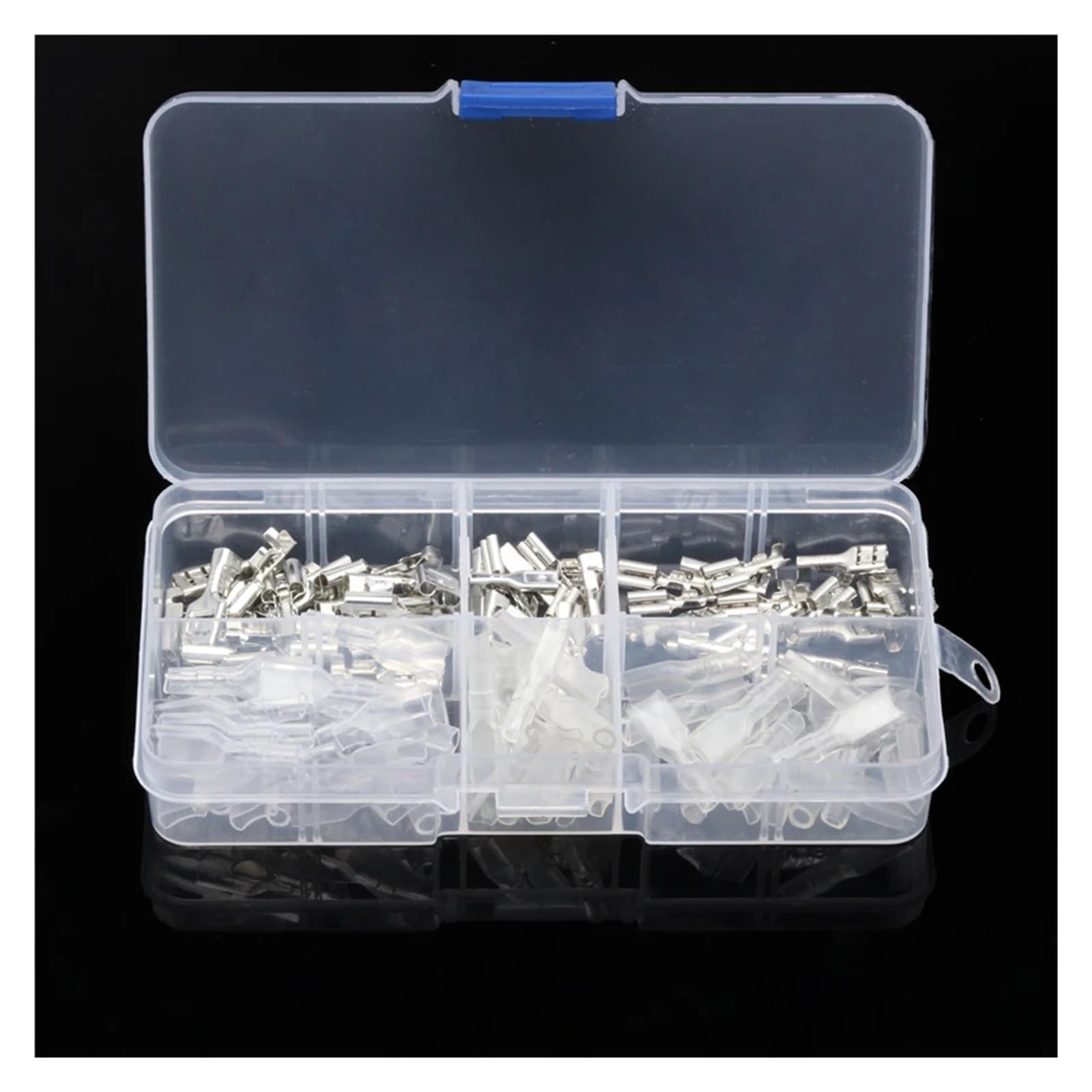 REIUAFWYGV 120PCS/60Pairs Crimp Female Spade Terminals Set Insulation Wire Butt Splice Transparent Sheath Terminal 2.8/4.8/6.3mm Kit