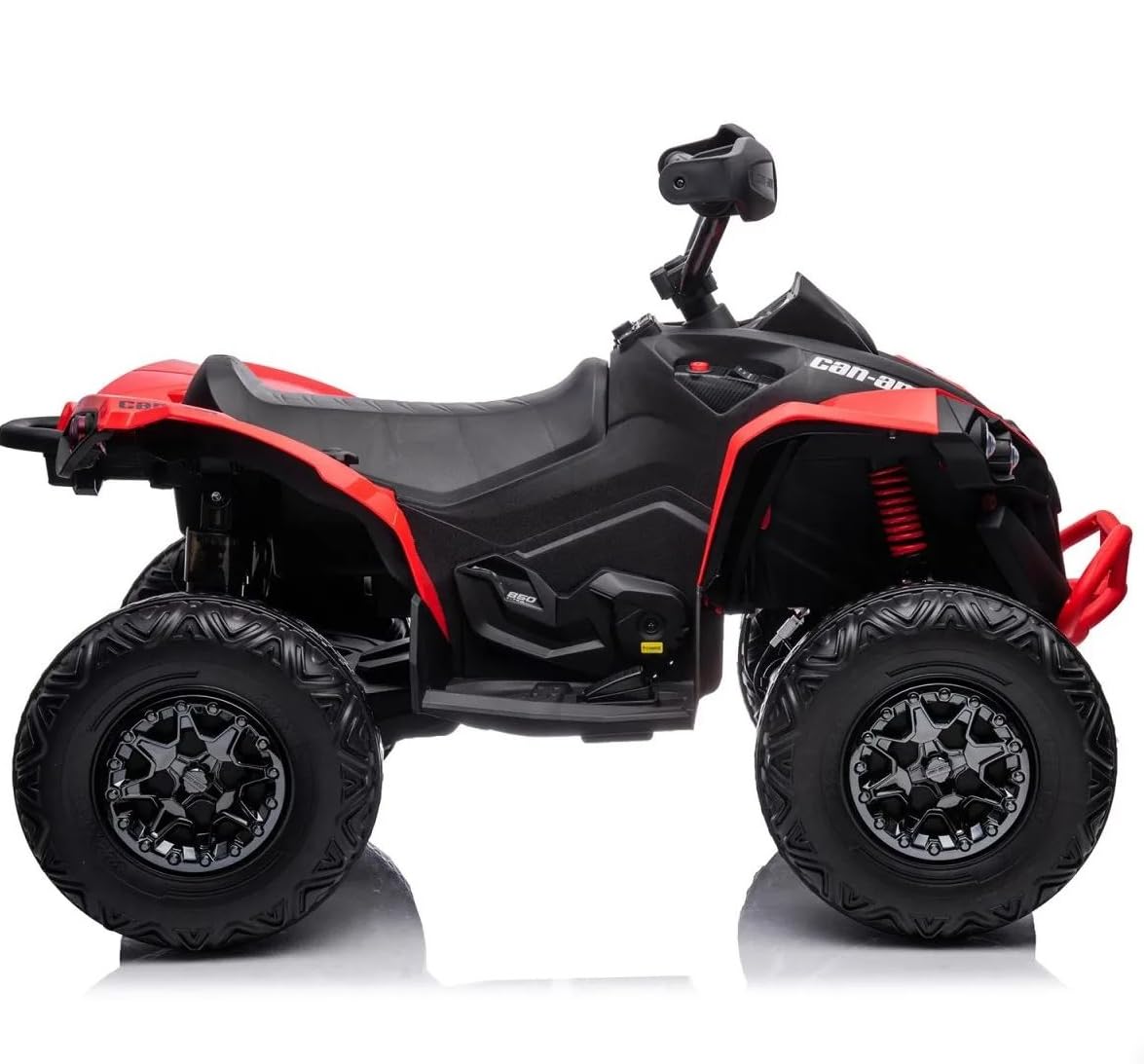FINOOS Quad Eléctrico para Niños 24V Can-Am Renegade, +3 Años con 4 x 200W Motores Faros Música Neumáticos de Suspensión Botones Avance y Retroceso Vehículo Eléctrico a Batería 4x4 (Rojo)