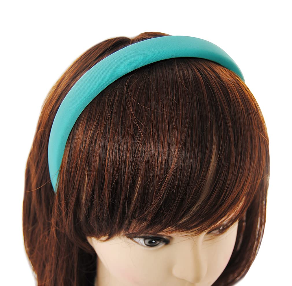 axy Headband with Fabric Padded Candy Colours - Beautiful Women's Headband Hair Accessories Headband HRK7 (Turquoise)