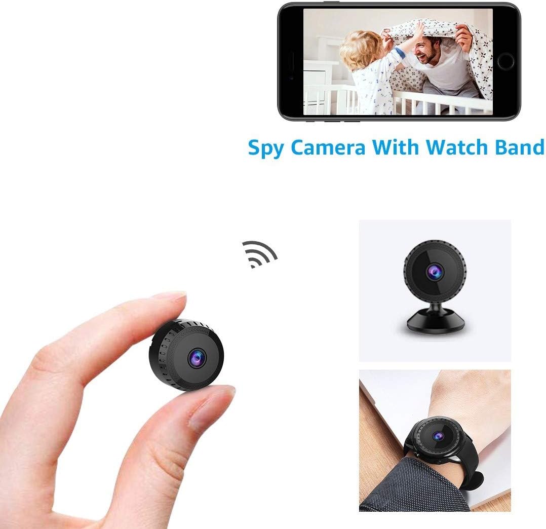 Spy Camera Wireless Hidden WiFi Cameras,AOBO 1080P HD Smallest Mini Security Camera with Phone App for Home Indoor Outdoor Tiny Portable Nanny Cam with Auto Night Vision/Motion Detection Alerts