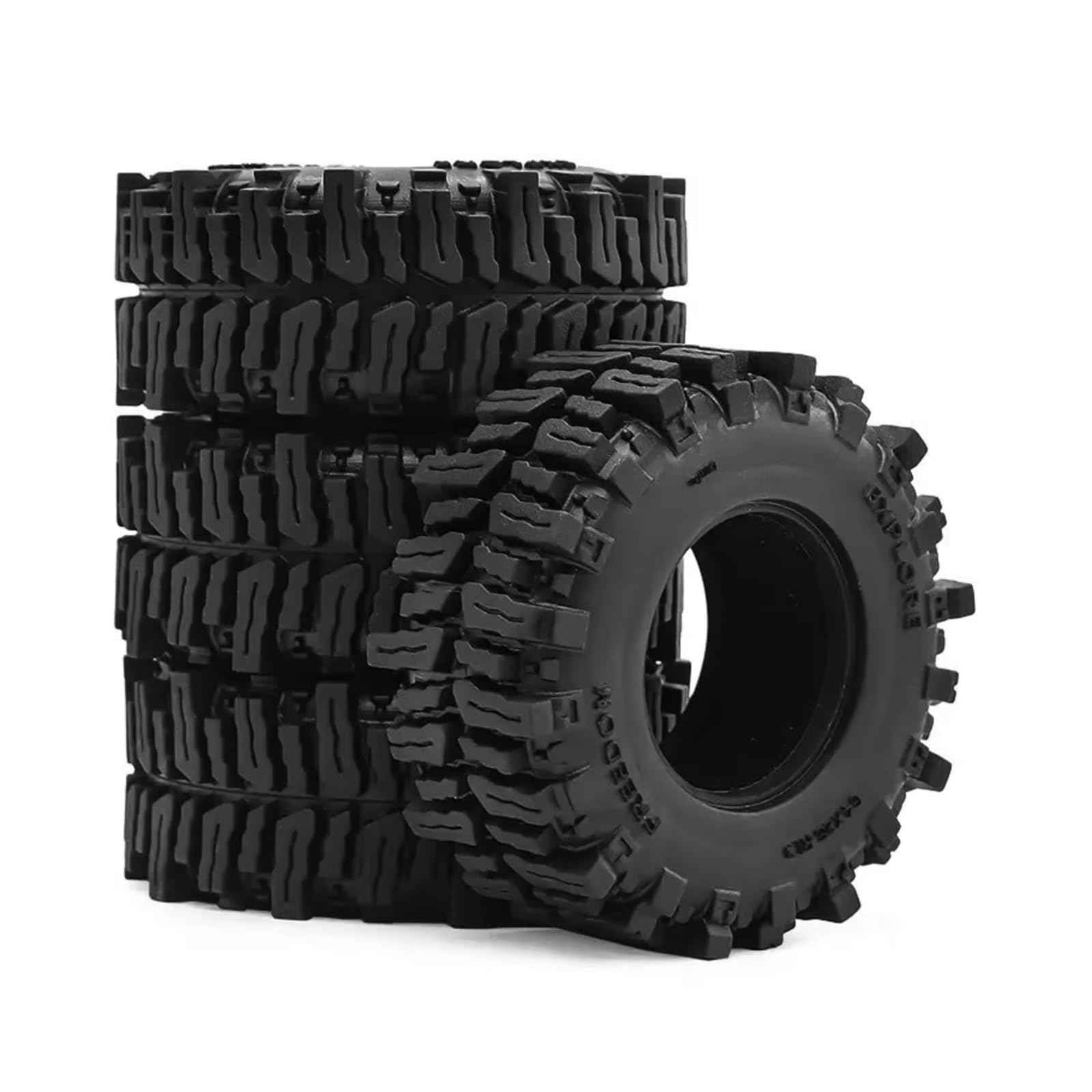 RC Coche NeumáTico Piezas para TRX4M para SCX24 AX24 para FCX24 1/18 1/24 4 Piezas Neumáticos Goma Blanda 64 Mm Y 1,3" para Alto Agarre Coches RC Todoterreno Accesorios Repuestos
