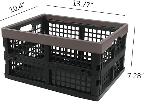 Miniatura 2 de Nicesh Paquete de 2 cajas de almacenamiento plegables de plástico, cestas de almacenamiento plegables de 15 L
