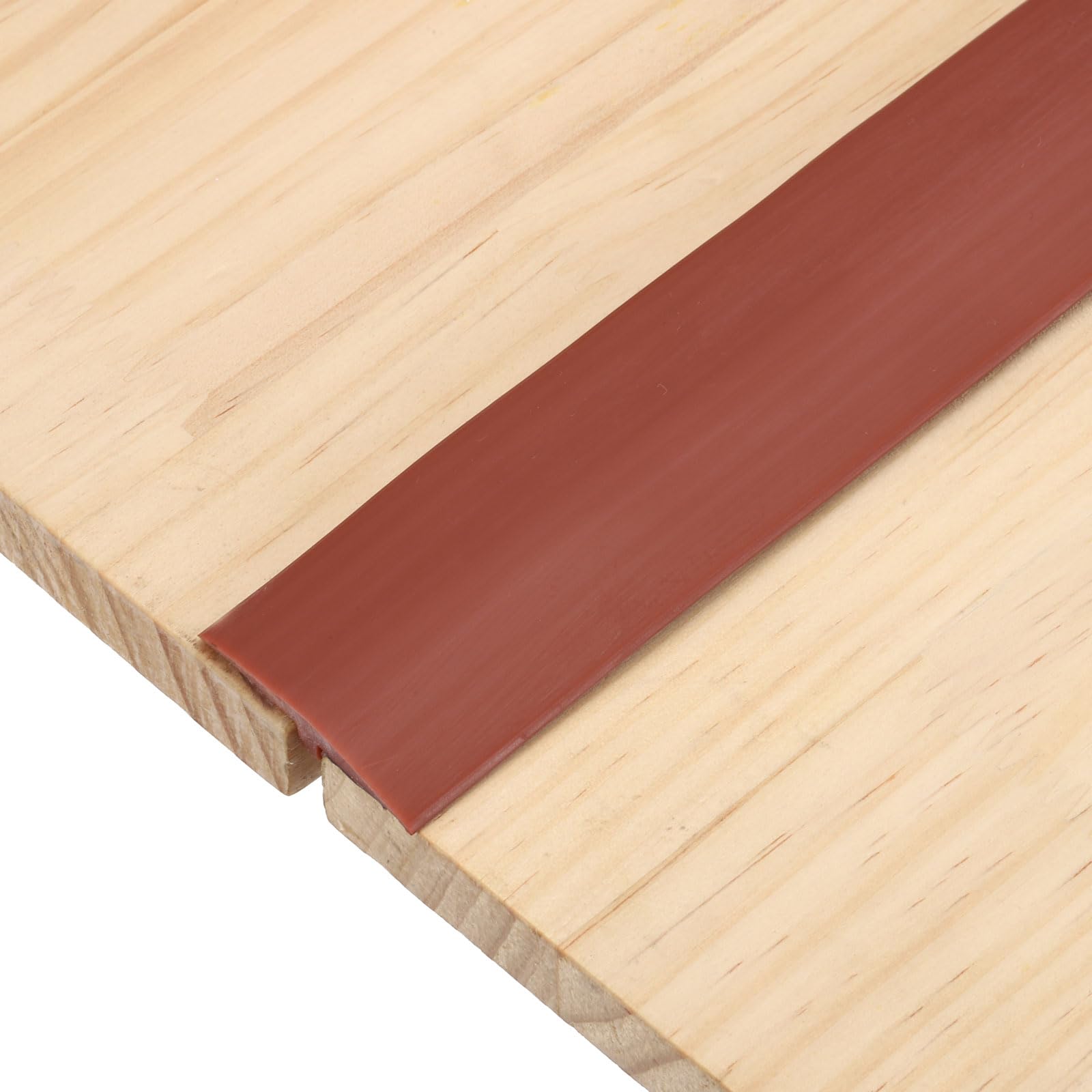 sourcing map T-Molding Transition Strips, 488cm x 4cm (L x W) PVC, Brown