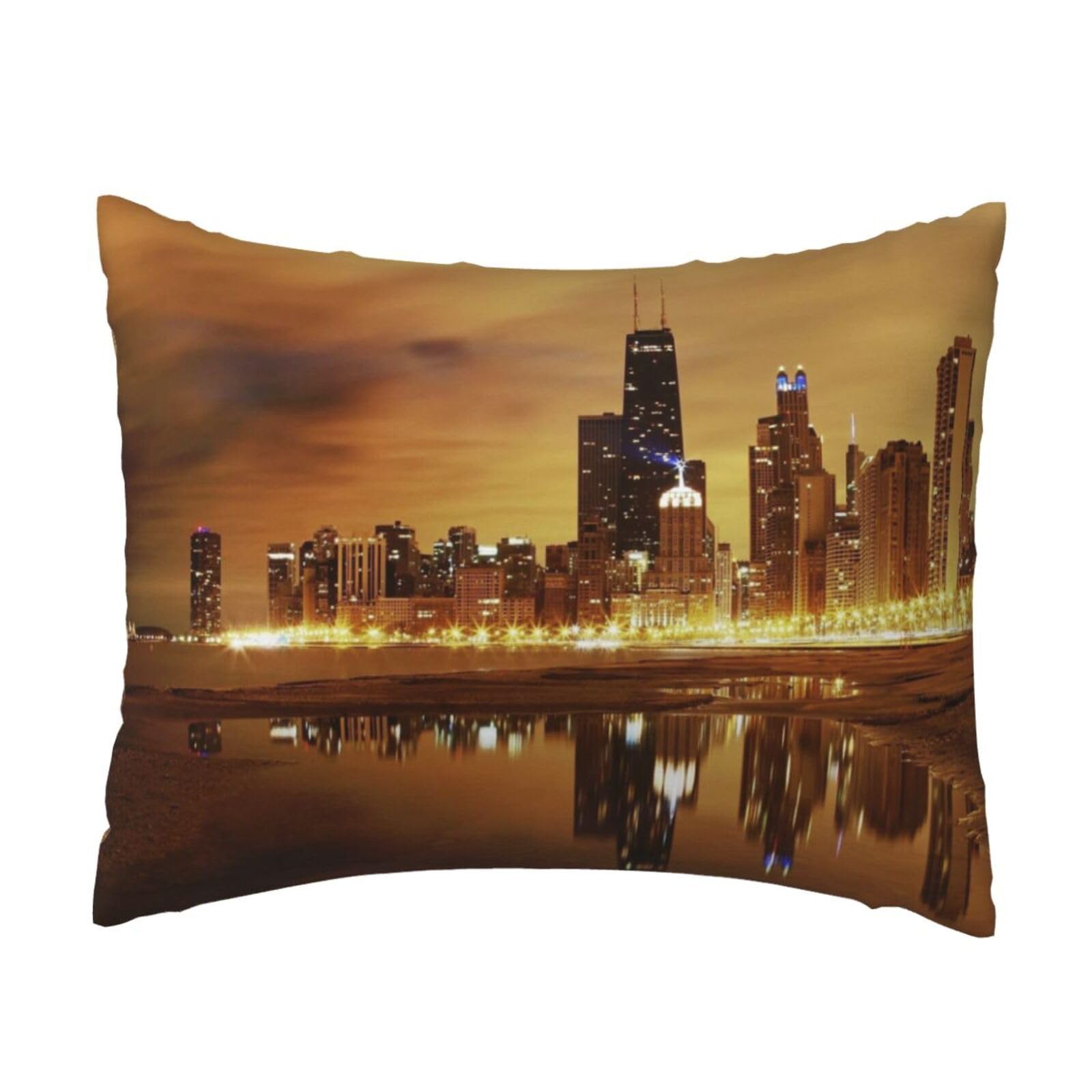 WSHFFILO Chicago printed Pillow Case 20x26in Decorative pillowcase Throw Pillow Cover