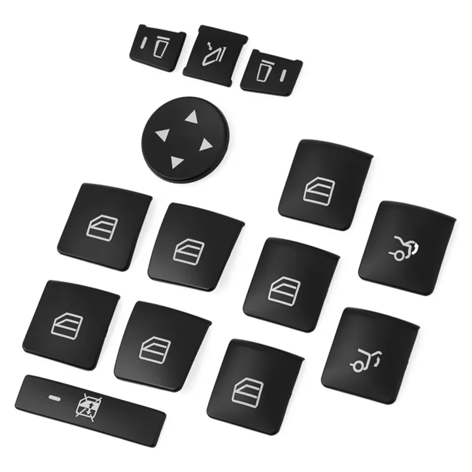 Modification Interior Compatible with Benz for GLE350 GLE500 GLE550 GLE400 GLE63 2016 2017 2018 for GLS500 2019 Car Window Switch Button Frame Cover Sticker Accessories